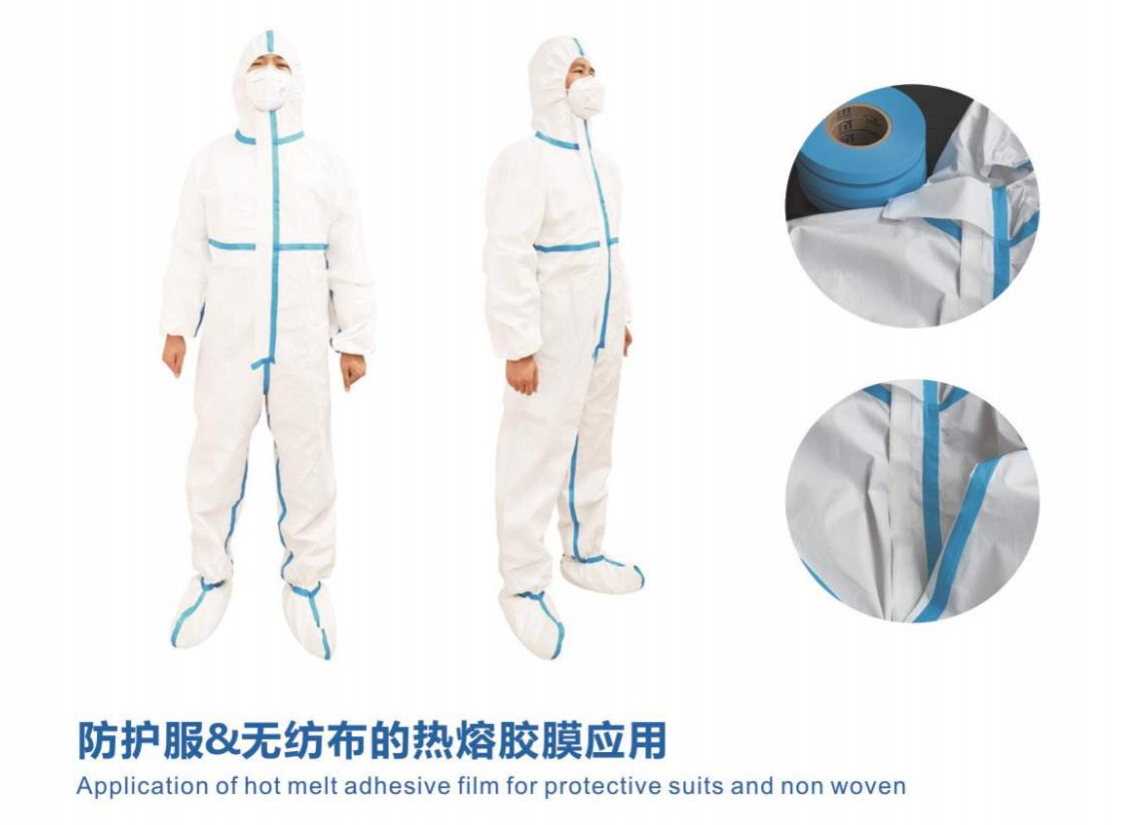 防护服&无纺布的热熔胶膜应用